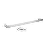 Bellino Solid Brass Single Or Double Towel Rail 600mm In Chrome, Matte Black, Black & Chrome, High Gloss Black, Brushed Gold, Brushed Nickel & Gunmetal Grey-Single Chrome